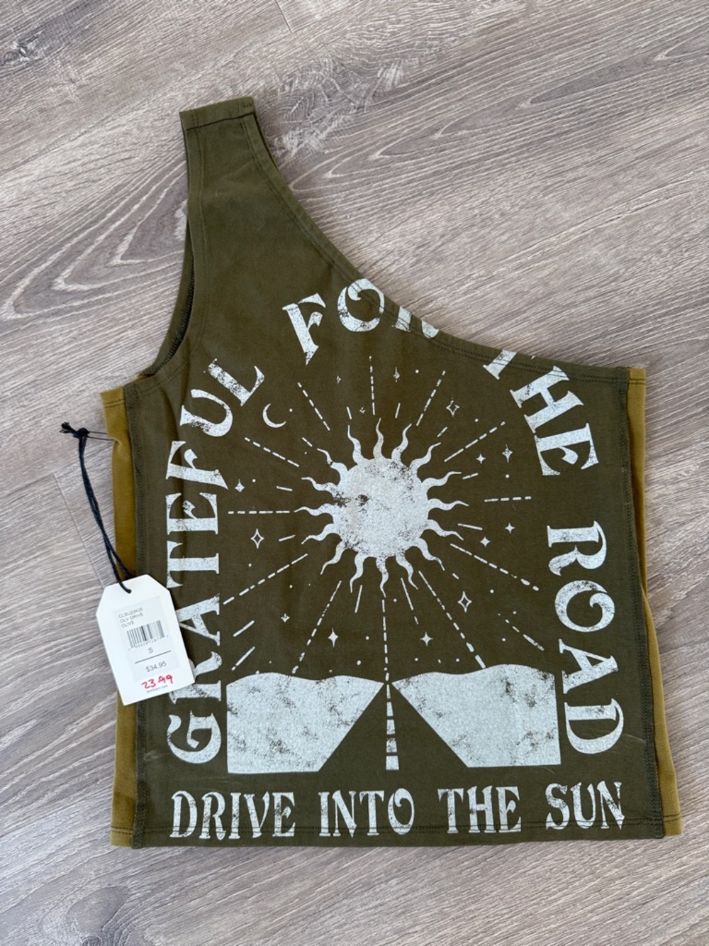 One shoulder Graphic Tank